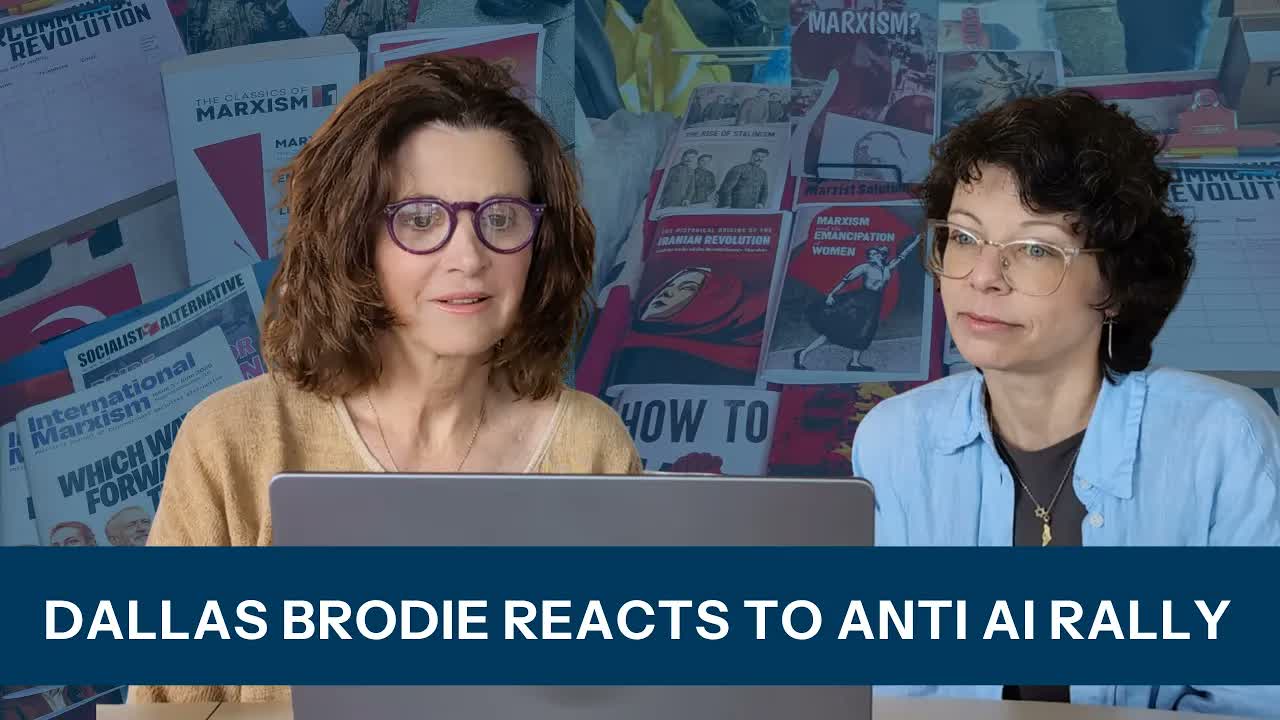 Thumbnail for Dallas Brodie reaction video on Vancouver anti-AI rally